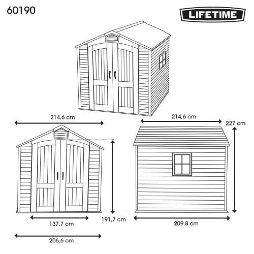 plastový domek LIFETIME 60014 / 60190 FOX