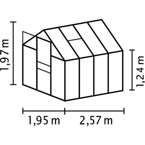 skleník VITAVIA VENUS 5000 čiré sklo 3 mm zelený