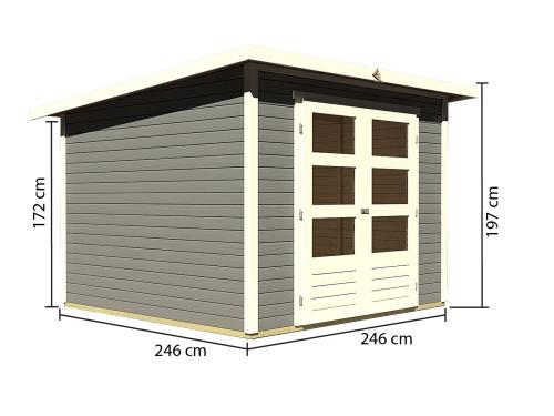 dřevěný domek KARIBU STOCKACH 4 (82981) terragrau