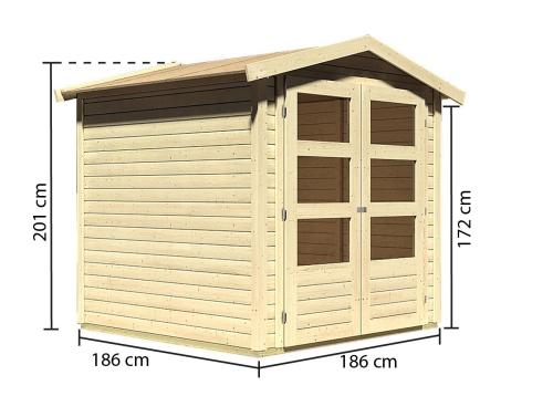 dřevěný domek KARIBU AMBERG 2 (82971) natur