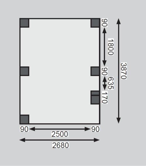 carport KARIBU ECO 1B 62025