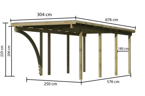 carport KARIBU ECO 2B 62031