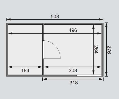 finská sauna KARIBU HYGGE (86313) terragrau s předsíní