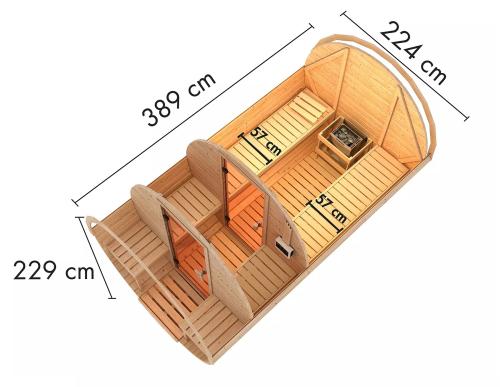 finská sauna KARIBU FASSAUNA 3 (92823)