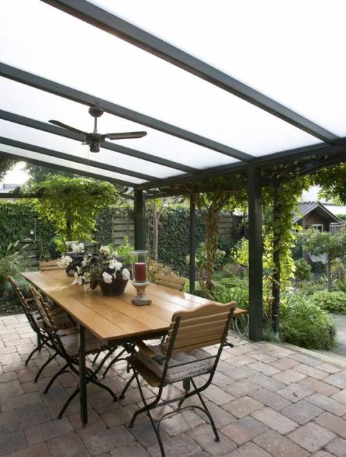 hliníková pergola SKYLUX CLIMALUX 4,0 x 4,0 m antracit + čirý PC