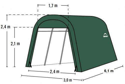 plachtová garáž 3,0x6,1 m - 62584EU