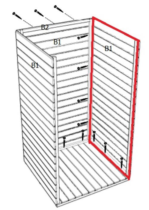 dřevěný domek SOLID DEBORA 1 - 90 x 96 cm (S8581-1) - V108