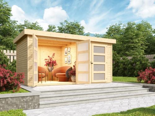 dřevěný domek KARIBU MÜHLENTRUP 3 (39047) natur