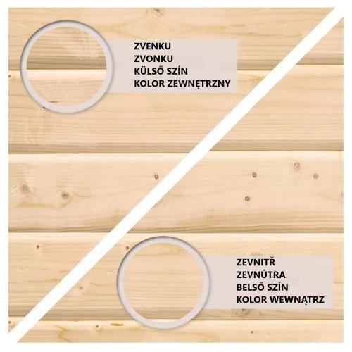 fából készült kerti ház KARIBU BASTRUP 2 + egy menedéket 200 cm (73290) natur