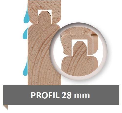 dřevěný domek KARIBU BASTRUP 5 + přístavek 200 cm (73990) natur