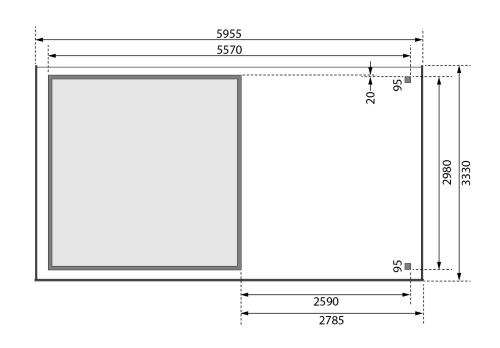 dřevěný domek KARIBU KERKO 6 + přístavek 280 cm (23717) natur