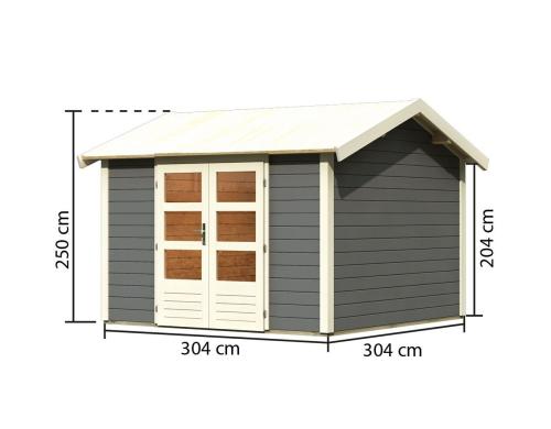 dřevěný domek KARIBU THERES 7 (31447) terragrau