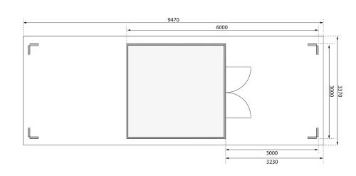 dřevěný domek KARIBU THERES 7 vč. dvou přístavku (31460) natur