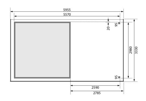 dřevěný domek KARIBU ASKOLA 6 + přístavek 280 cm (23715) natur