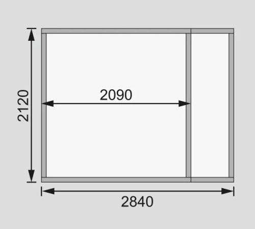 drevený domček KARIBU RETOLA 2 (82948) natur