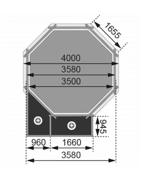 bazén KARIBU model 1C (45628) 4,0 x 4,8 m