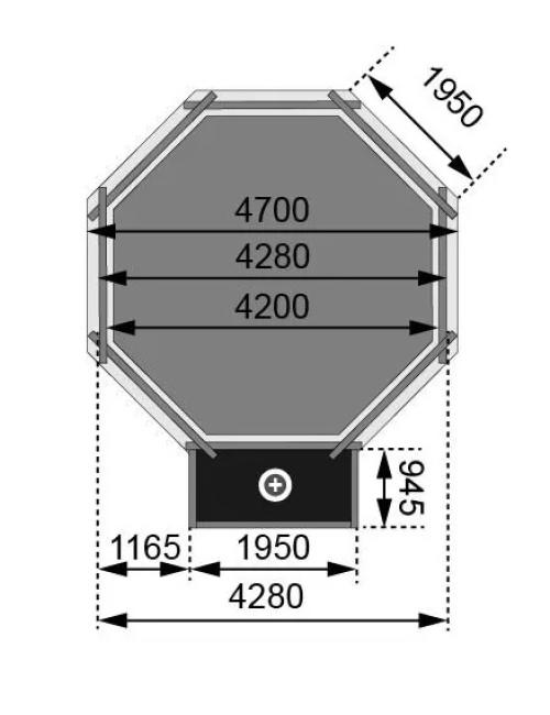 bazén KARIBU model 2B (45635) 4,7 x 5,5 m