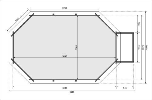 bazén KARIBU model 4B (23712) 4,0 x 6,9 m