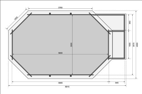 bazén KARIBU model 4C (23713) 4,0 x 6,9 m