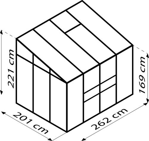 skleník VITAVIA IDA 5200 PC 4 mm černý