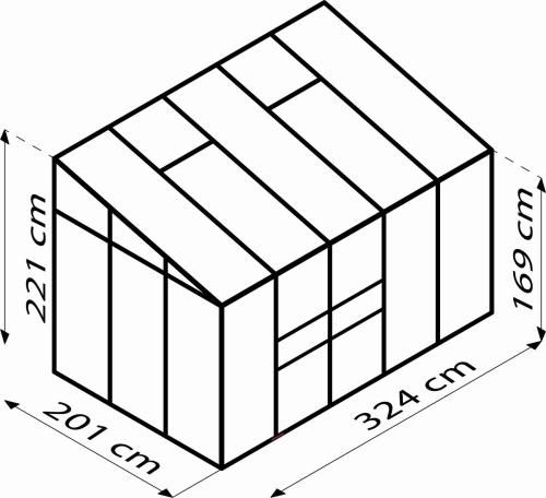 skleník VITAVIA IDA 6500 PC 6 mm černý