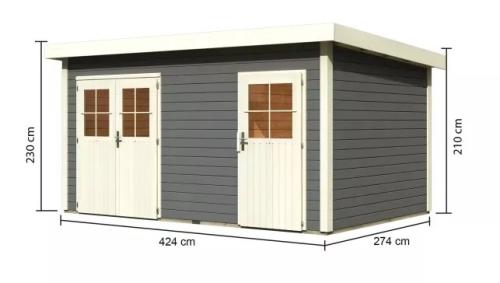 dřevěný domek KARIBU MATTRUP (83141) terragrau