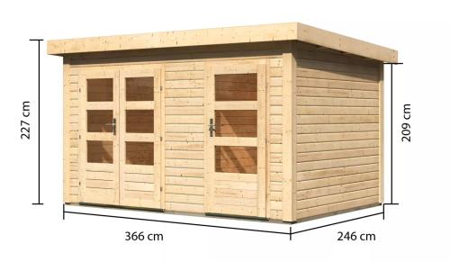 dřevěný domek KARIBU SCHONBUCH 1 (78649) natur