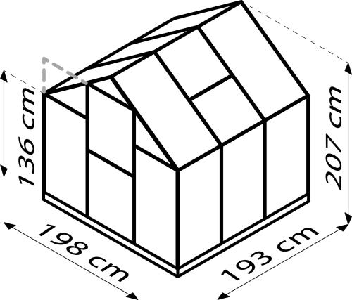 skleník VITAVIA TRITON 3800 PC 4 mm stříbrný