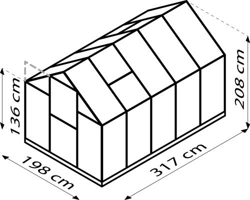 skleník VITAVIA TRITON 6200 PC 4 mm stříbrný