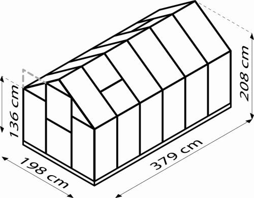 skleník VITAVIA TRITON 7500 PC 4 mm stříbrný