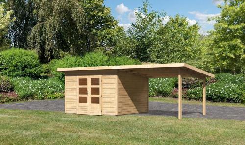 dřevěný domek KARIBU NORTHEIM 3 + přístavek 330 cm (77777) natur