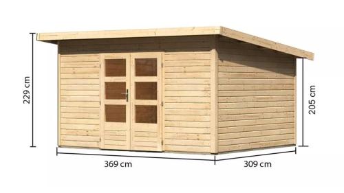 dřevěný domek KARIBU NORTHEIM 4 (91460) natur