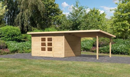 dřevěný domek KARIBU NORTHEIM 4 + přístavek 330 cm (91471) natur