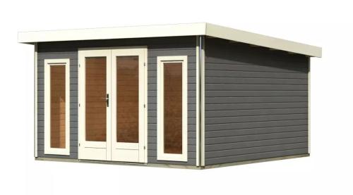 dřevěný domek KARIBU RADEBURG 3 (31478) terragrau