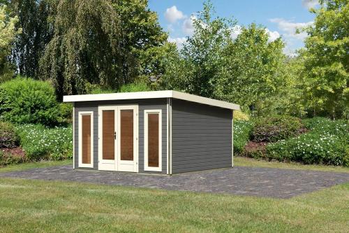 dřevěný domek KARIBU RADEBURG 3 (31478) terragrau