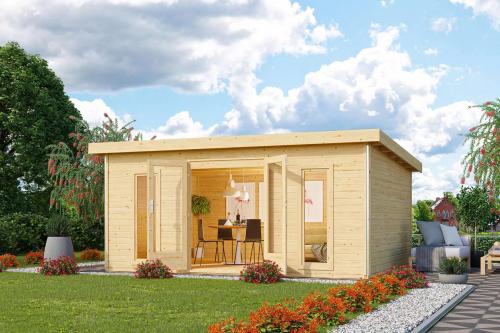 dřevěný domek KARIBU RADEBURG 4 (31479) natur