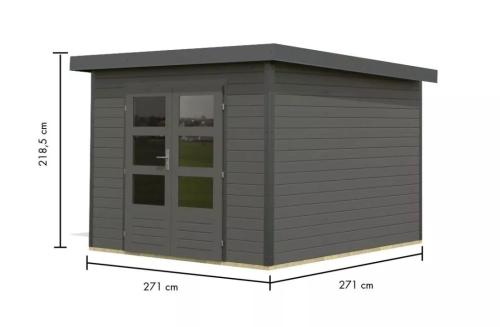 hybridní domek KARIBU PLUTO B (97896) terragrau / antracit