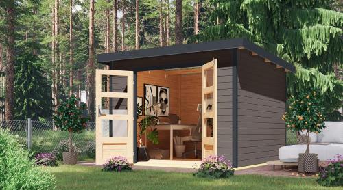 hybridní domek KARIBU PLUTO B (97896) terragrau / antracit