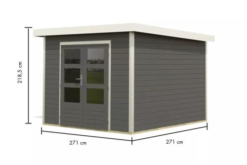 hybridní domek KARIBU PLUTO B (97894) terragrau / bílý