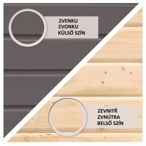 hybridní domek KARIBU PLUTO B (97894) terragrau / bílý