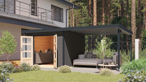 hybridní domek KARIBU PLUTO B (97911) terragrau / antracit