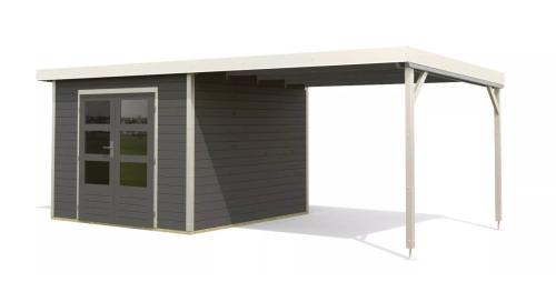 hybridní domek KARIBU PLUTO B (97909) terragrau / bílý