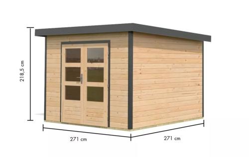 hybridní domek KARIBU PLUTO A (97891) natur / antracit