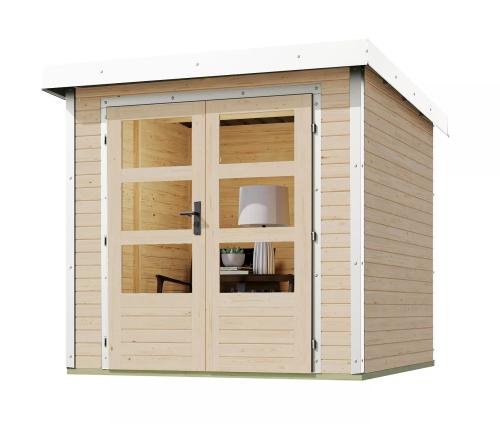 hybridní domek KARIBU PLUTO A (97889) natur / bílý