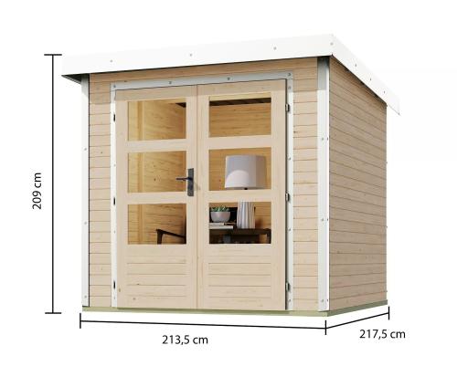 hybridní domek KARIBU PLUTO A (97889) natur / bílý