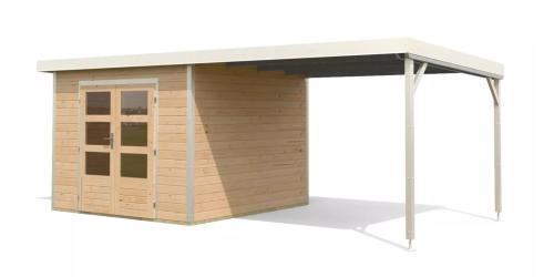 hybridní domek KARIBU PLUTO A (97906) natur / bílý