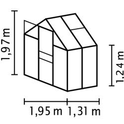 üvegház VITAVIA VENUS 2500 PC 6 mm zöld színű