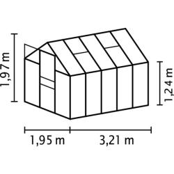 üvegház VITAVIA VENUS 6200 PC 6 mm fekete színű