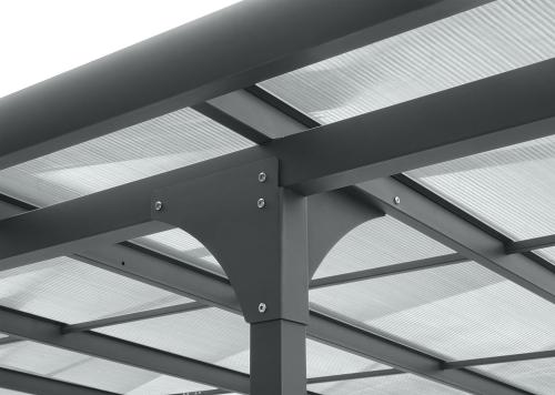 alumínium pergola LANITPLAST ALU 53 antracit + clear PC