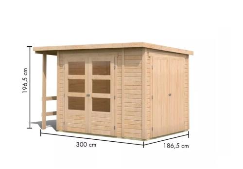 dřevěný domek KARIBU multifunkční (93796) natur